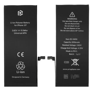 Batteria per Apple iPhone 6 Plus, 2915 mAh, con nastro adesivo Batteria per Apple iPhone 6 Plus, 2915 mAh, con nastro adesivo