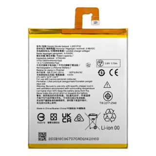 Batteria per Lenovo Tab K10, L20D1P32, 3850 mAh