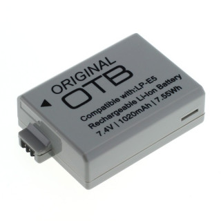 Batteria LP-E5 per Canon EOS-450D / EOS-500D / EOS-1000D, 1020 mAh