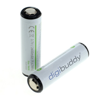 Batteria Digibuddy Li-Ion 18650, 2600 mAh, 2 pezzi