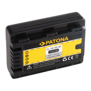 Batteria VW-VBY100 / VW-VBL090 per Panasonic HC-V110 / SDR-S50 / SDR-T50, 770 mAh Batteria VW-VBY100 / VW-VBL090 per Panasonic HC-V110 / SDR-S50 / SDR-T50, 770 mAh