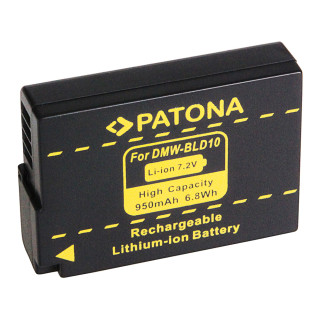 Batteria DMW-BLD10 per Panasonic Lumix DMC-G3 / DMC-GF2 / DMC-GX1, 950 mAh