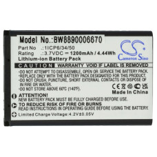 Batteria per Babymoov Touch Screen A014407, 1200 mAh