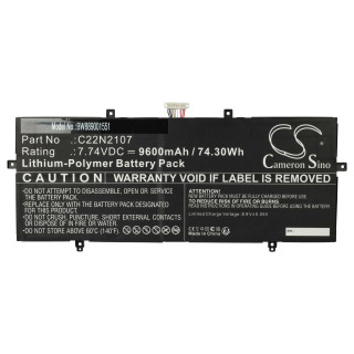 Batteria per Asus ZenBook 14 OLED UX3402QA / UX3402ZA / UX4302ZA, C22N2107, 9600 mAh