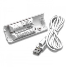Batteria per Nintendo Wii Remote Controller, bianca, 400 mAh