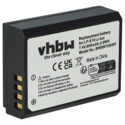 Batteria LP-E10 per Canon EOS 1100 / EOS 1100D / Kiss X50, 800 mAh
