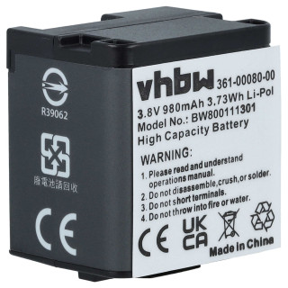 Batteria per Garmin Virb X / XE, 950 mAh