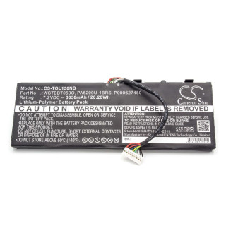Batteria per Toshiba Satellite L10T / L10W / L15W, 3650 mAh