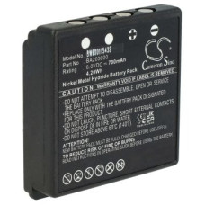 Batteria per HBC Radiomatic BA222060 / BA203060, nera,  700 mAh