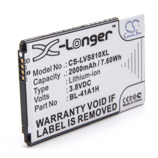 Batteria per LG Optimus F60 / D390 / LS660, 2000 mAh