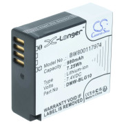 Batteria DMW-BLG10 / DMW-BLE9 per Panasonic Lumix DMC-GF3 / DMC-GF6 / DMC-TZ81, 980 mAh Batteria DMW-BLG10 / DMW-BLE9 per Panasonic Lumix DMC-GF3 / DMC-GF6 / DMC-TZ81, 980 mAh