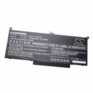Batteria per Dell Latitude 7280 / 7290 / 7380 / 7390, 7.6 V, 7500 mAh Batteria per Dell Latitude 7280 / 7290 / 7380 / 7390, 7.6 V, 7500 mAh