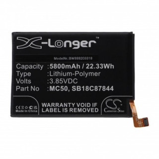 Batteria per Lenovo K12 Pro / Motorola G9 Power / Nokia G60 5G, MC50, 5800 mAh