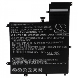 Batteria per Asus ZenBook Flip S UX370UA, C21N1624, 4950 mAh