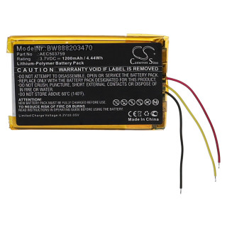 Batteria per SteelSeries Arctis 1 / Arctis 3 / Arctis 7, AEC503759, 1200 mAh