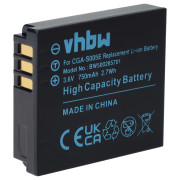 Batteria CGA-S005 per Panasonic Lumix DMC-FC01 / DMC-FX8 / DMC-LX1, 750 mAh