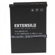 Batteria EN-EL12 per Nikon Coolpix S620 / S640 / S1000 / S8000, 1000 mAh