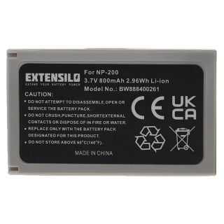 Batteria NP-200 per Minolta Dimage X / Xg / Xi / Xt / Z, 800 mAh Batteria NP-200 per Minolta Dimage X / Xg / Xi / Xt / Z, 800 mAh