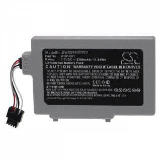 Batteria per Nintendo Wii U Gamepad, WUP-001, 3200 mAh