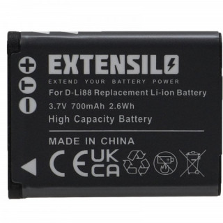 Batteria D-LI88 per Pentax Optio E71 / H90 / P70 / P80 / W90 / WS80, 700 mAh