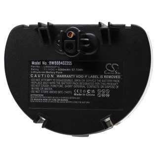 Batteria per Water Tech Pool Blaster Pro 900 / Precision 2.0 Li, LB003S2P-C, 5200 mAh