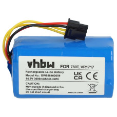 Batteria per Proscenic 780T / 790T / Vileda VR302, senza alloggio, 3000 mAh