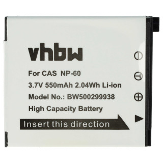 Batteria NP-60 per Casio Exilim EX-FS10 / EX-S12 / EX-Z90, 550 mAh