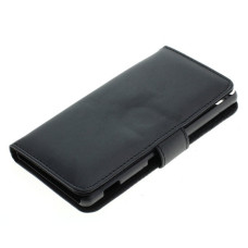 Copertura pieghevole per Sony Xperia M5 di pelle artificiale, nera