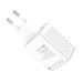 Polnilec / adapter USB, univerzalni, doppio, LED display, 2.4A, bianco