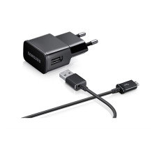 Alimentatore per telefoni Samsung ETA-U90EBE, con cavo MicroUSB, originale, nero, 2A