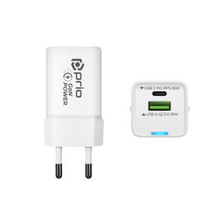 Caricabetterie / alimentatore USB-A / USB-C, GaN, PD, 35 W