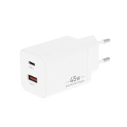 Caricabetterie / alimentatore USB-A / USB-C, GaN, PD, 45W Caricabetterie / alimentatore USB-A / USB-C, GaN, PD, 45W