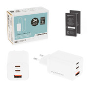 Caricabetterie / alimentatore USB-A / USB-C, GaN, PD, 65 W