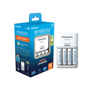 Caricabatterie per batterie NiMH Panasonic BQ-CC17 e 4 batterie AA Eneloop