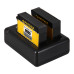 Alimentatore per batteria GoPro Hero 4, AHDBT-401, MicroUSB