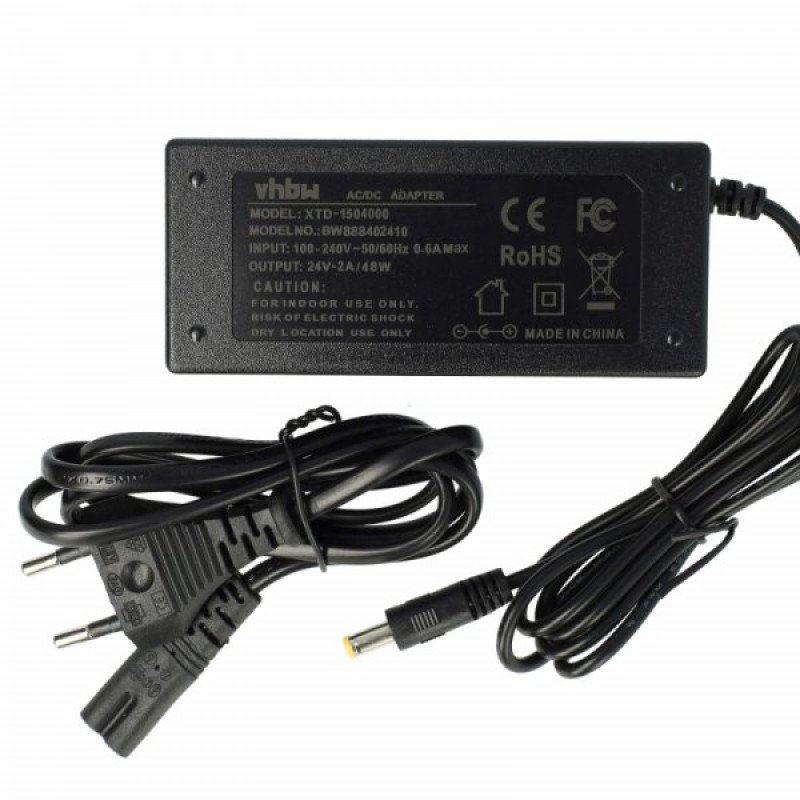 Alimentatore universale, 48W / 24V / 2A, 5.5mm x 2.1mm