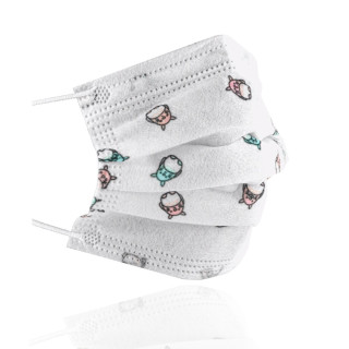 Mascherina igienica per bambini, 3 strati, 50 pezzi