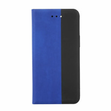 Copertura pieghevole per Apple iPhone 13 Mini di pelle artificiale, blu-nero