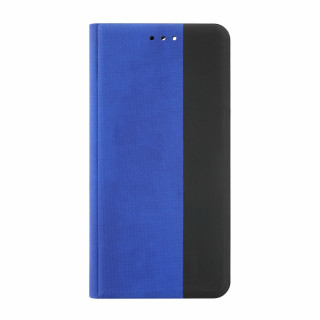 Copertura pieghevole per Apple iPhone 13 di pelle artificiale, blu-nero