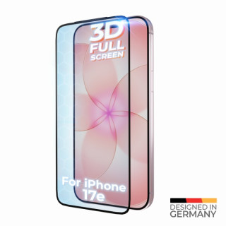 Vetro temperato prottetivo per Apple iPhone 16e /  iPhone 17e, Full Cover 3D, nero