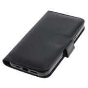 Copertura pieghevole per Apple iPhone 12 Pro Max di pelle artificiale, nera