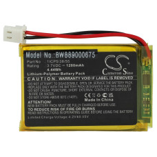 Batteria per NUK Eco Control Audio 500, 1200 mAh